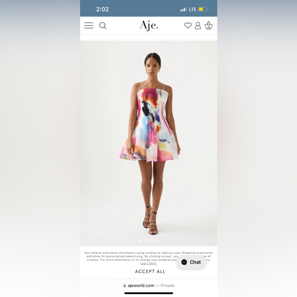 AJE Celestial Pleated Mini Dress